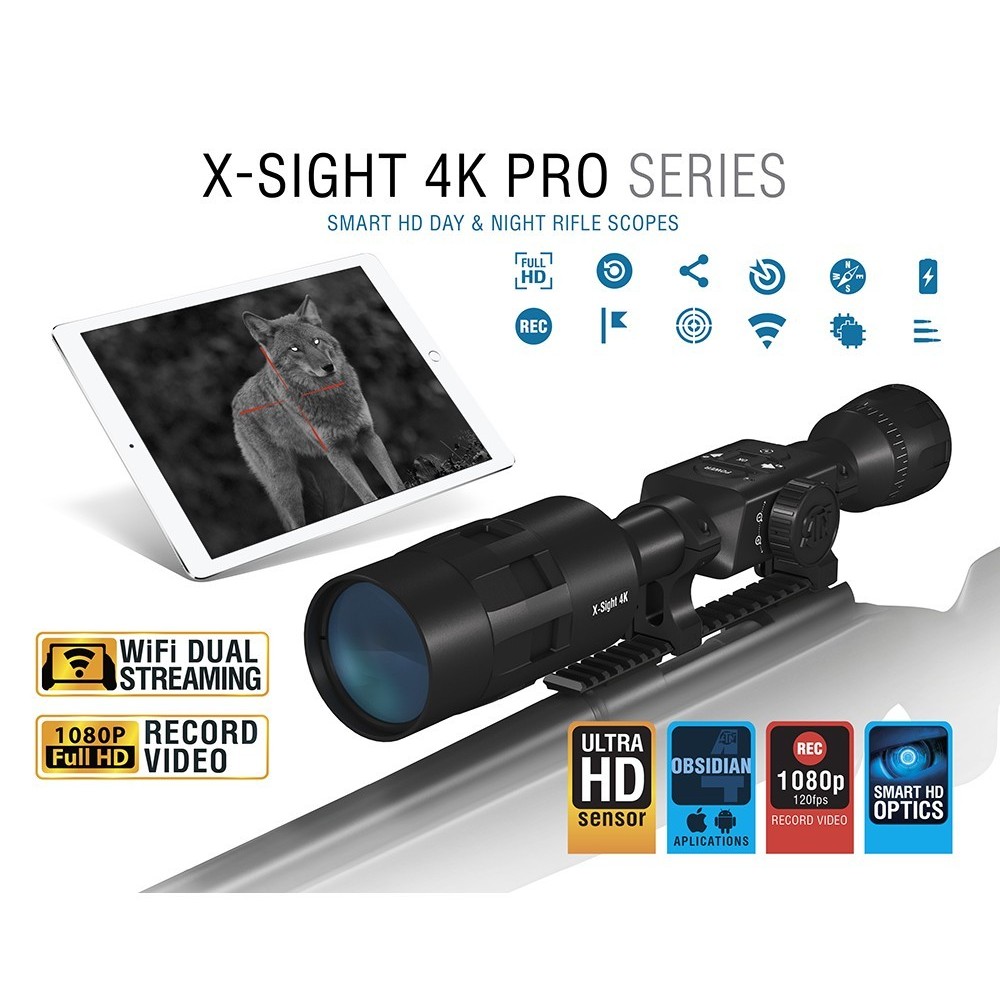 ATN MIRA DIGITAL DIA / NOITE X-Sight 4K PRO Ultra HD ( 3-14 / 5-20 )