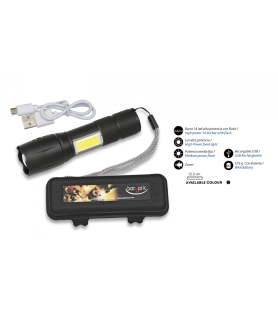 BARBARIC flashlight with LED BAR USB RECHARGABLE