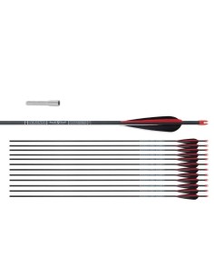 Buck Trail Ebony 5.2 carbon arrow with feathers, 6