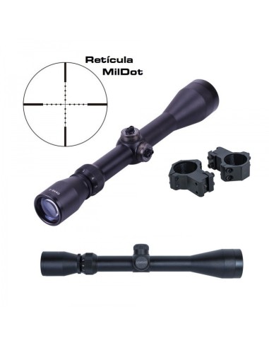 Visor telescópico 3-9x40 Zasdar con retícula Mil-Dot