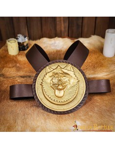 LOB Armure de poitrine en cuir ibérique Cardiophylax avec décoration en laiton pur