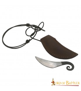 LOB Viking Feasting Hand Forged Knife with Genuine Leather Sheath