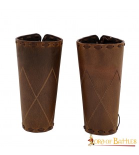 LOB The Woodsman Leather Bracers for LARP Cosplay and Reenactments