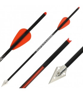 X-BOW BOLT WITH HUNTING BROADHEAD FMA SUPERSONIC HUNT PACK 13" (10un)