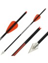 Virote X-BOW FMA Supersonic 13" con punta de caza, 10 ud