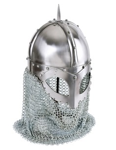 BATTLE CAPACETE VIKING COM ÓCULOS E COTA MALHA
