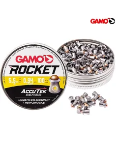 Chumbos Gamo Rocket 5.5 AccuTek, lata de 100 unidades