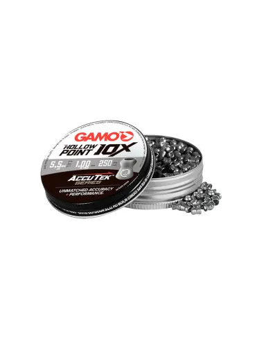 GAMO BALINES AccuTek 10x HOLLOW POINT CAL 5,5  (250 UN)