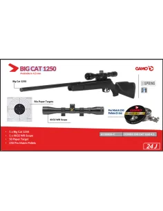 Carabina pressão de ar Gamo Big Cat 1250 Combo cal 4,5