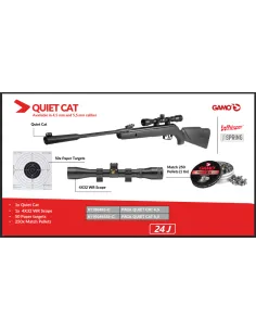 GAMO CARABINA PRESSÃO AR QUIET CAT COMBO
