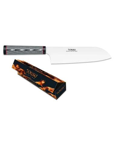 TOKISU CUCHILLO COCINA SANTOKU HOJA DAMASCUS 19.5 CM (UN)