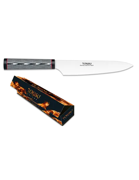 TOKISU CUCHILLO COCINA SMALL GYUTO HOJA DAMASCUS 19.5 CM (UN)