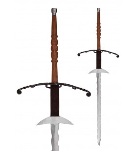 Flambard - Espada flamígera de dos manos, guardia desmontada