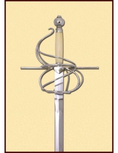 IRON ESPADA ITALIAN RAPIER com PUNHO OSSO Sec XVI 2