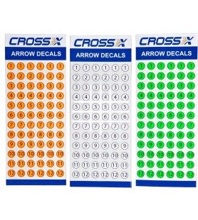 CROSS-X arrow NUMBERS DECALS
