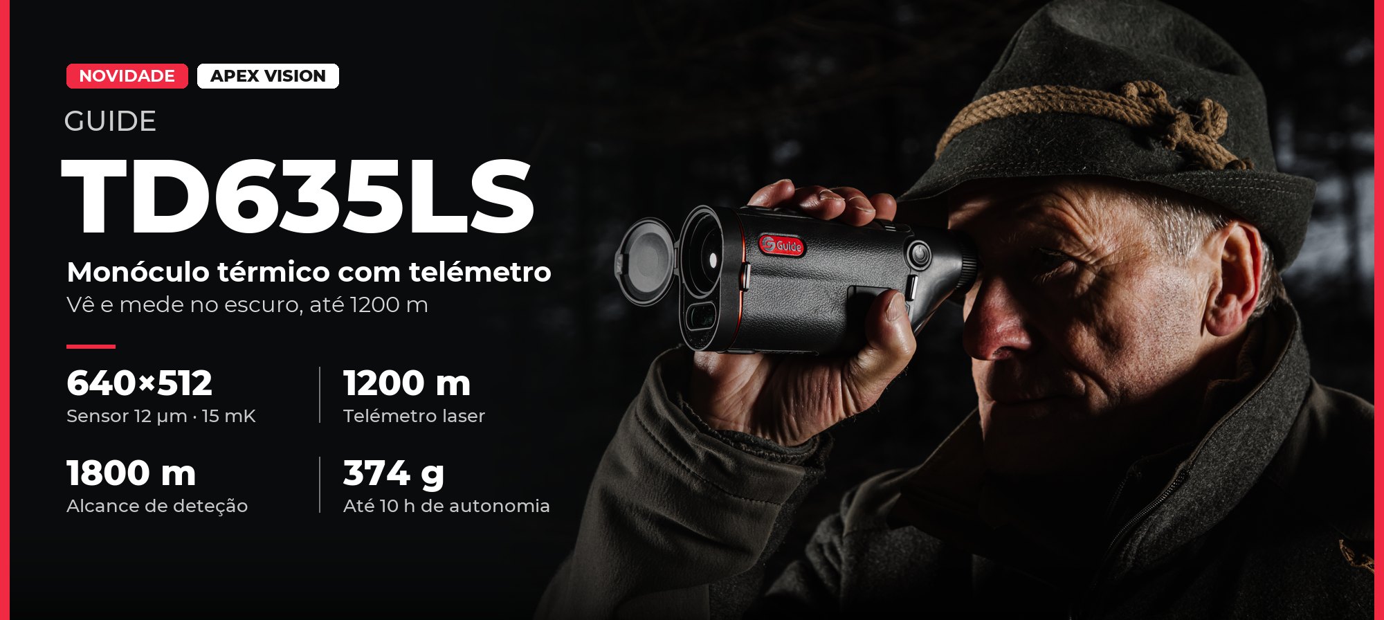 Monóculo térmico Guide TD635LS APEX VISION com telémetro - 1.899,00 EUR